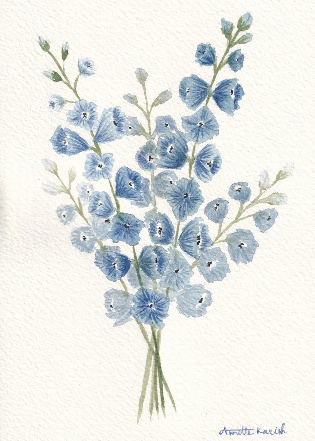 Blue Delphinium Bouquet
