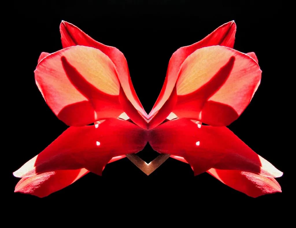 Mirrored Crimson Orchid