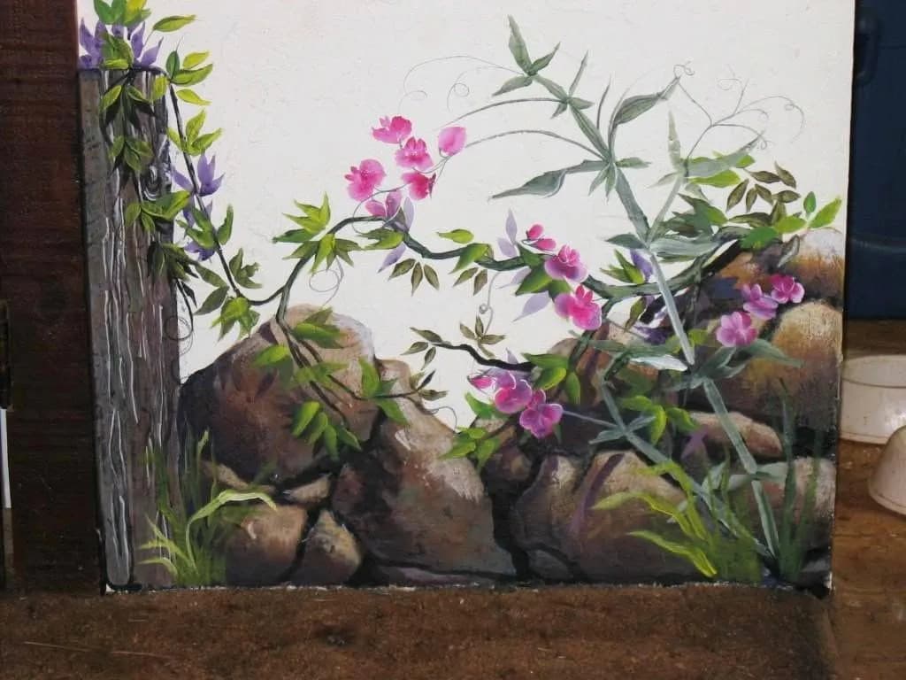 Sierra Sweet Peas and Rocks