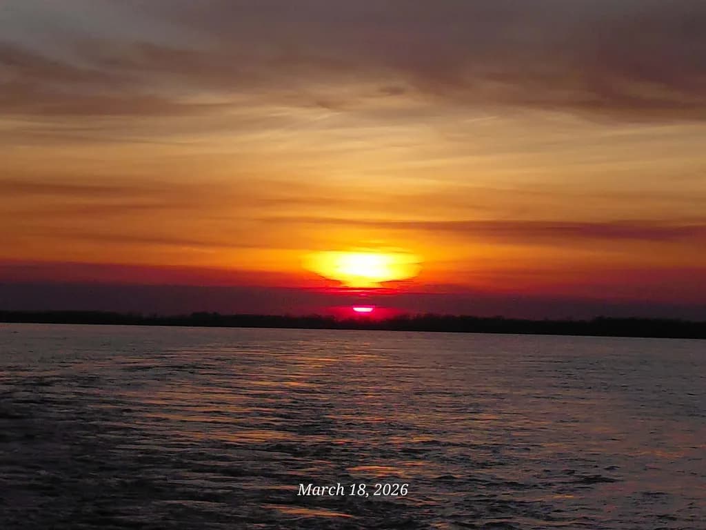 Crimson Water Sunset