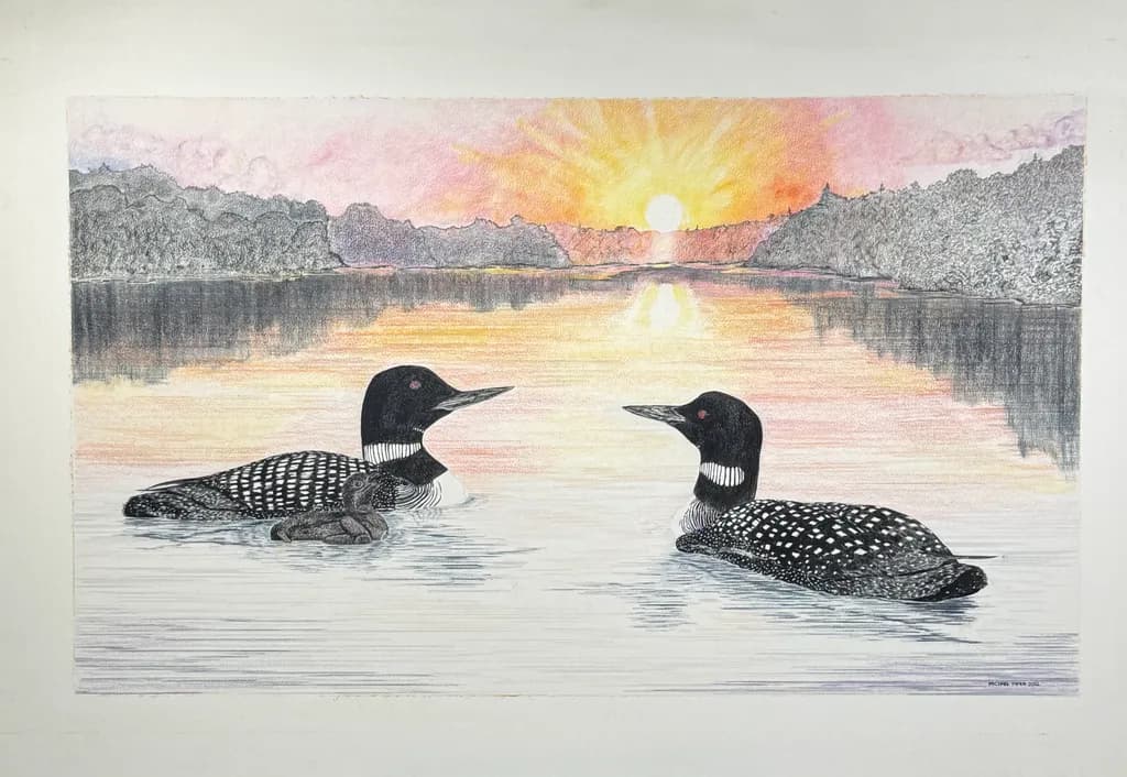Loons at Sunset Lake
