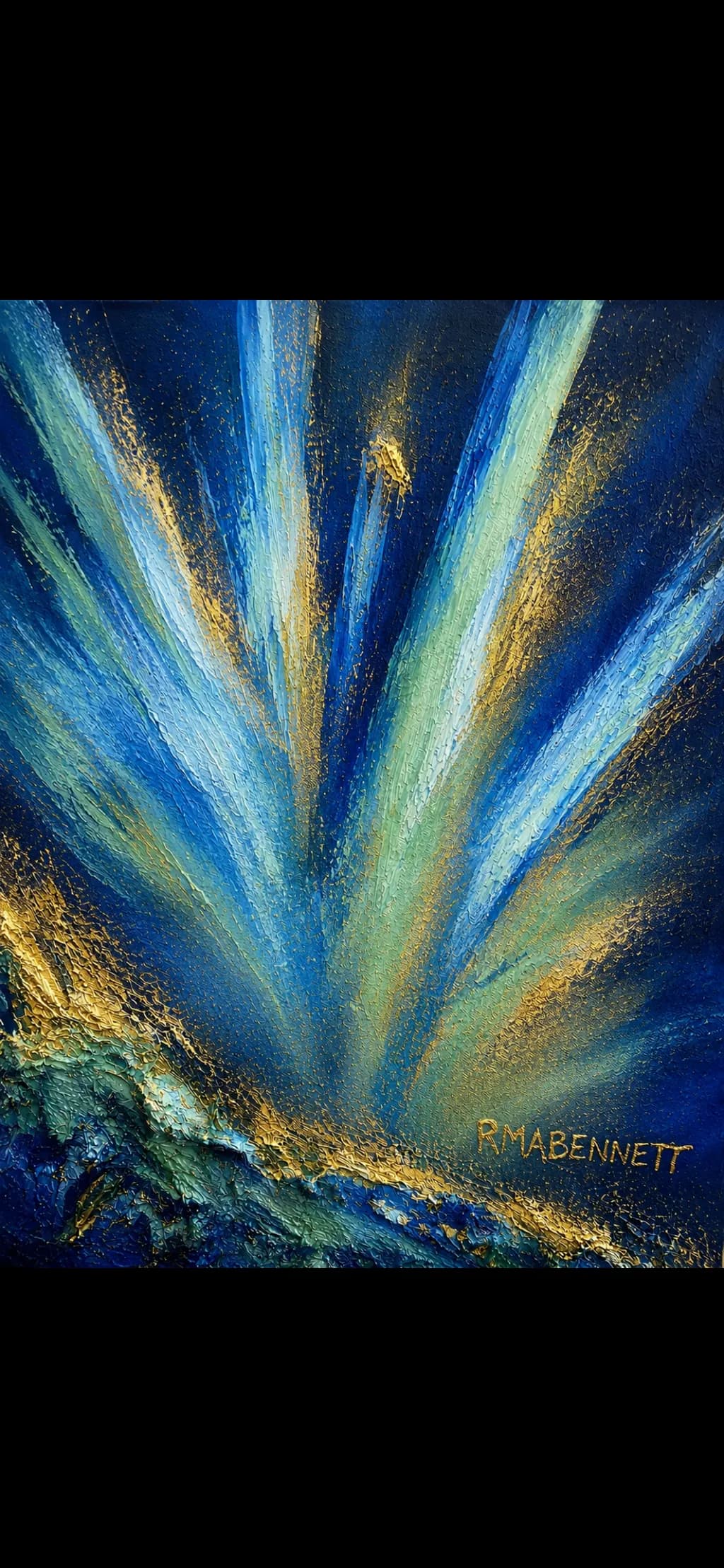 Blue Gold Fanburst