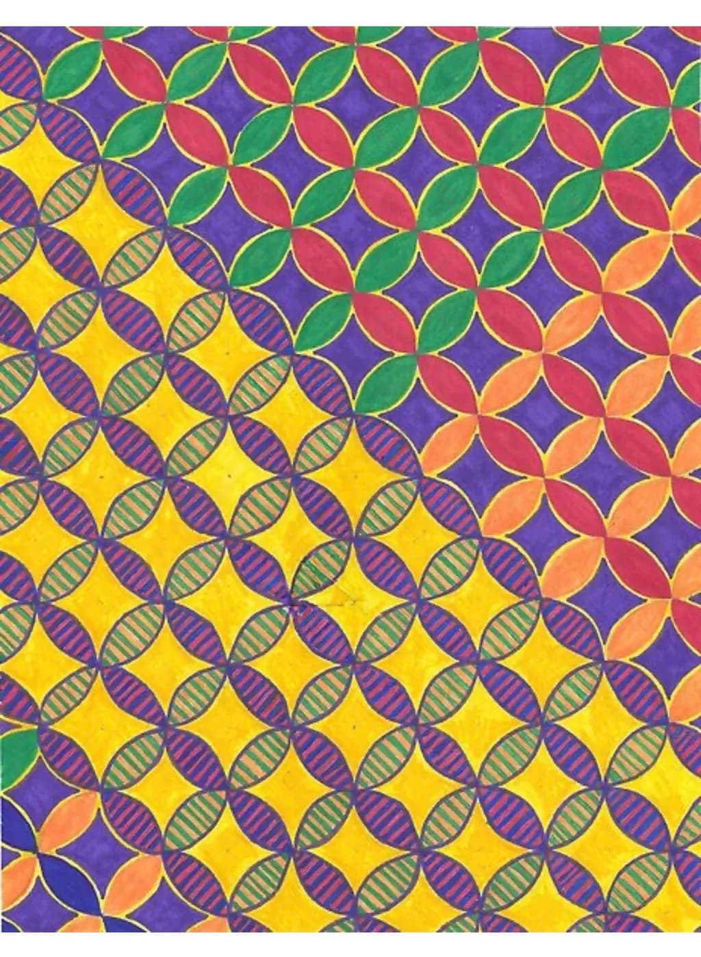Geometric Petal Mosaic