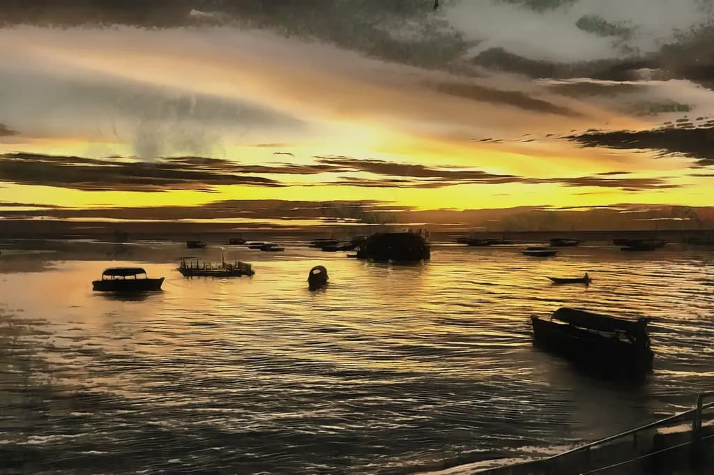 Gilded Harbour Sunset