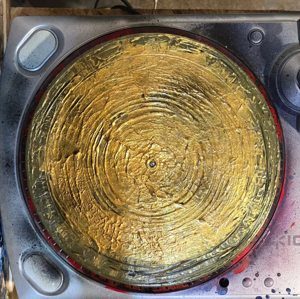 Golden Turntable Platter