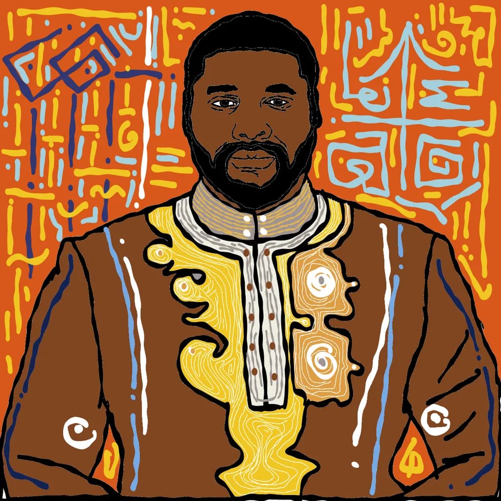 Golden Patterned Portrait
