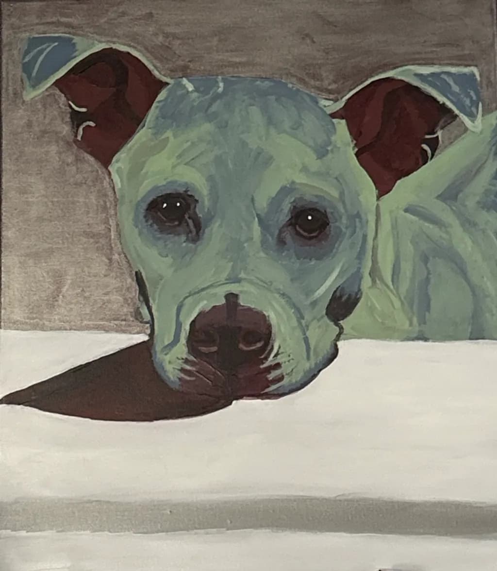 Upside-Down Dog Portrait