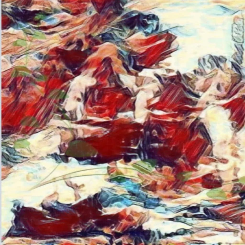 Crimson Tidal Abstract