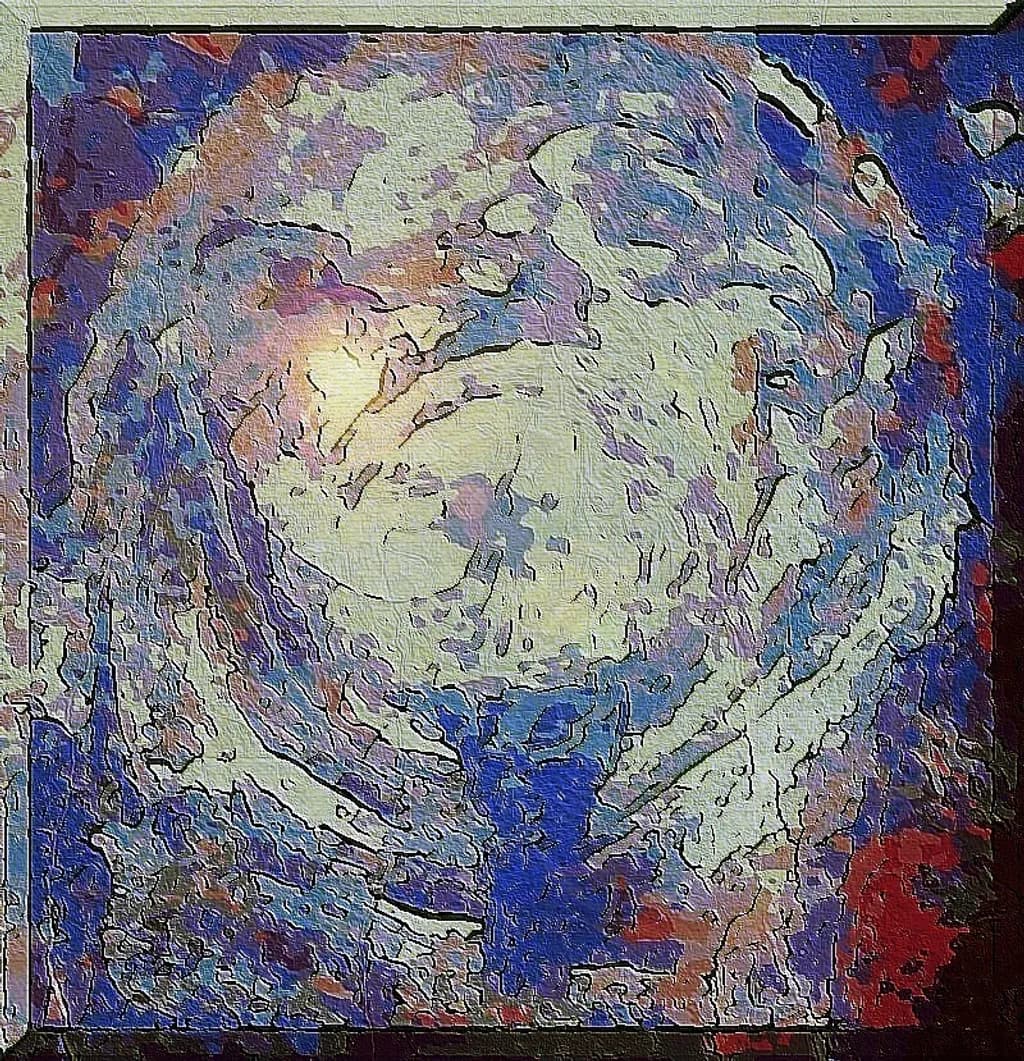 Abstract Blue Relief