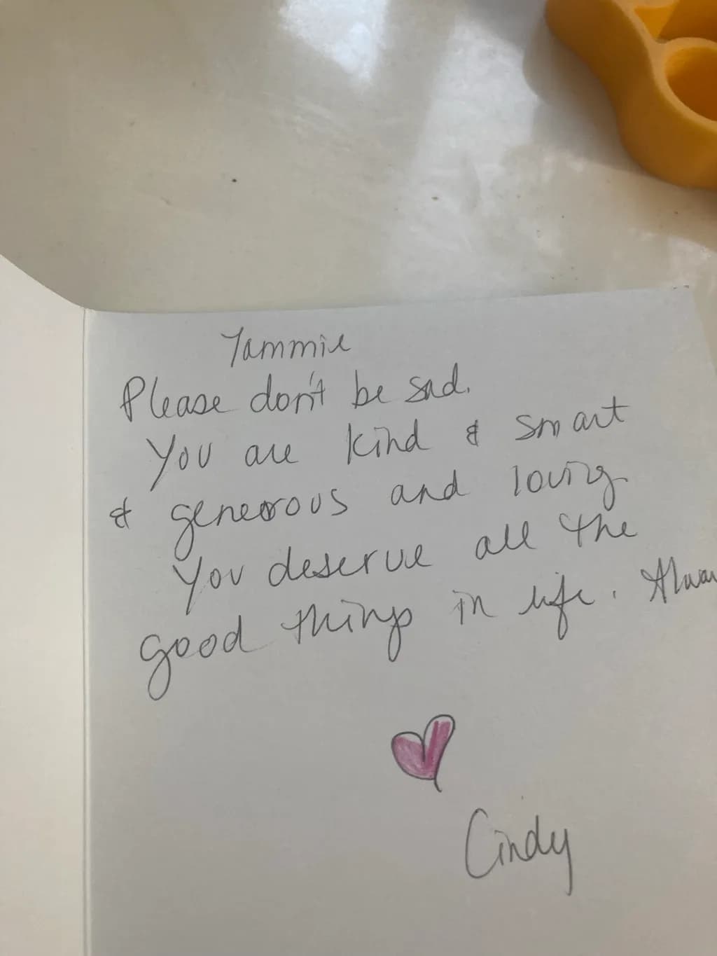A Note of Encouragement