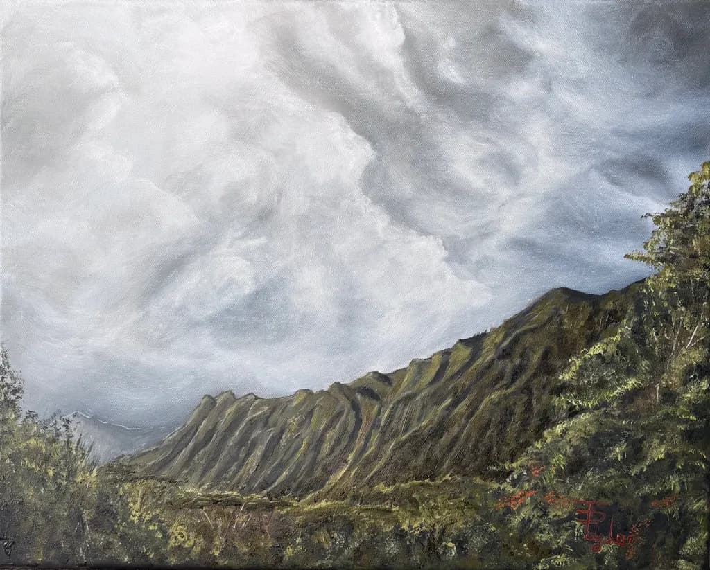 Storm Over the Mountain Ridge