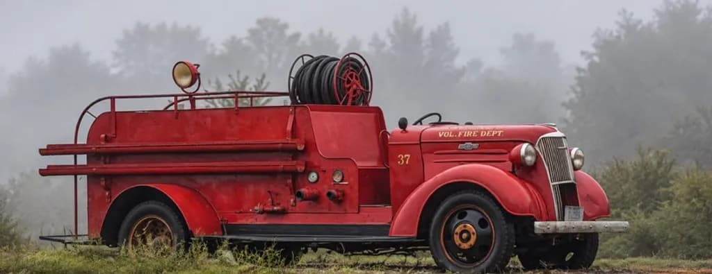 Fogbound Fire Engine