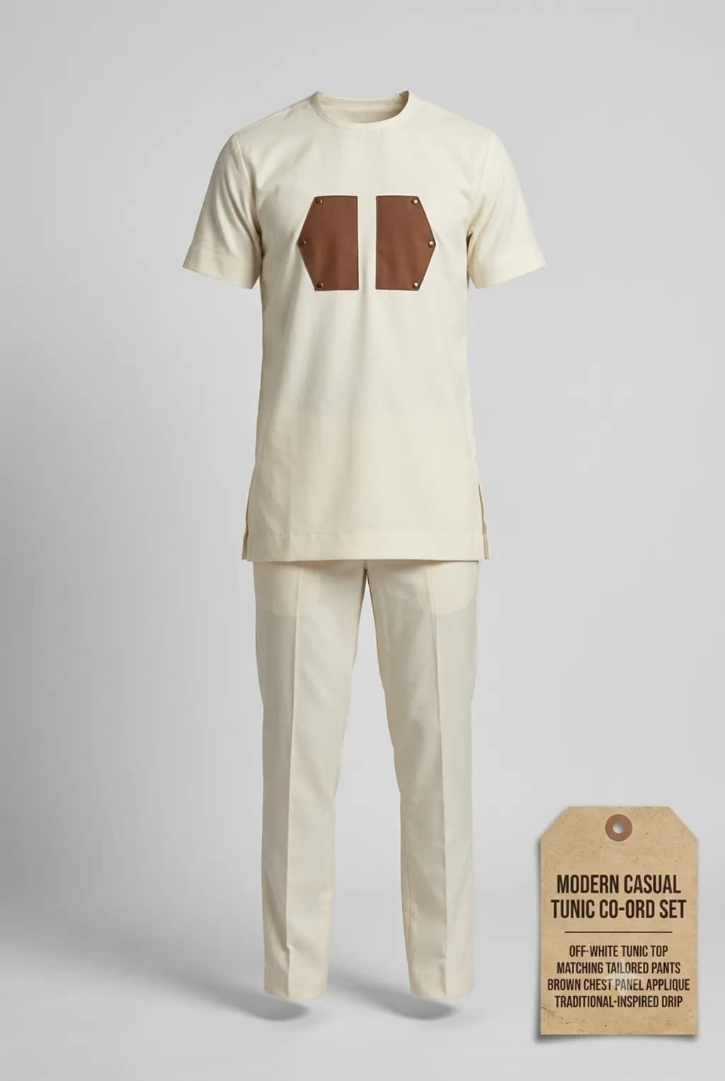 Off-White Tunic Co-Ord Set