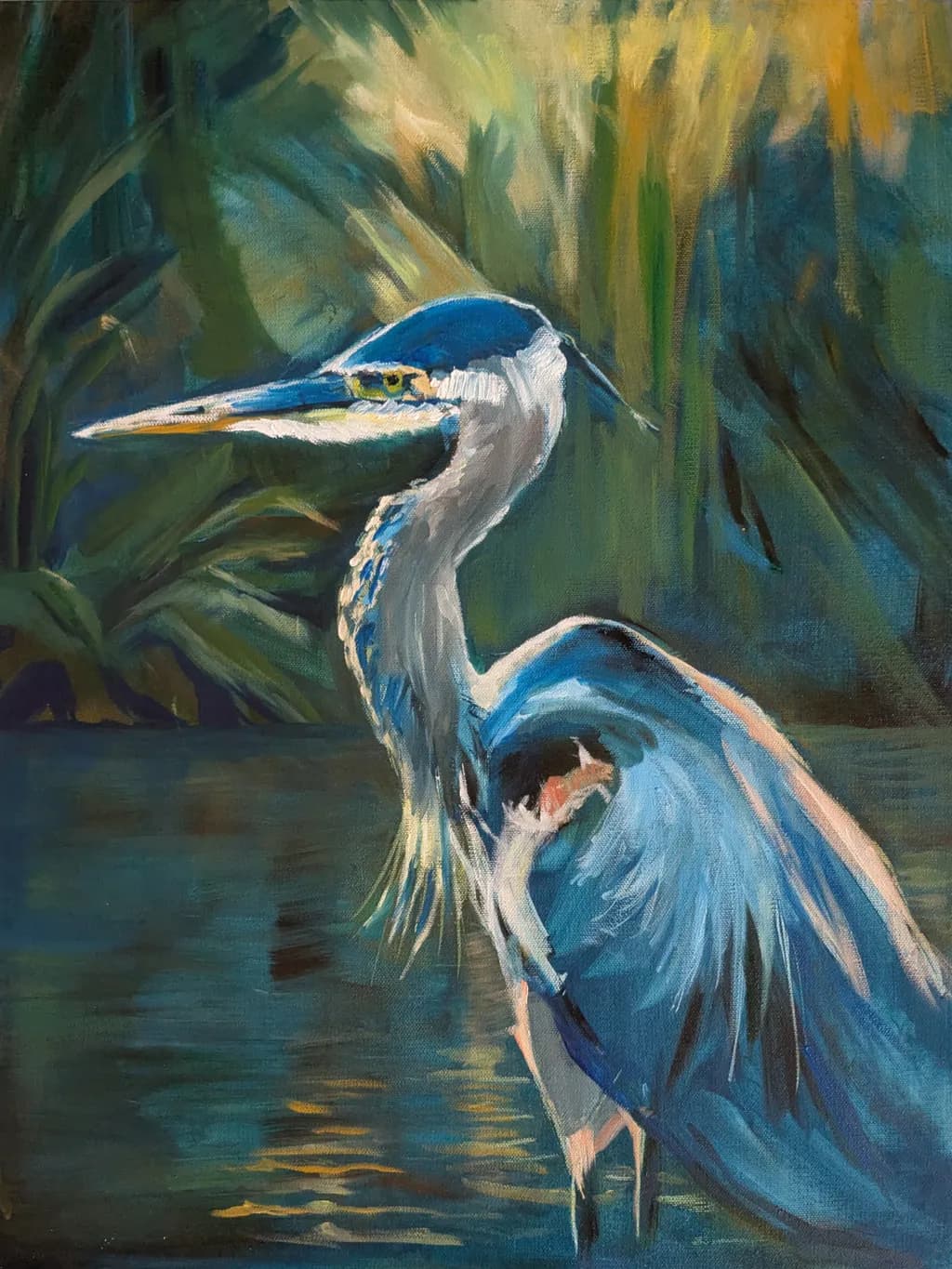 Blue Heron Reflections