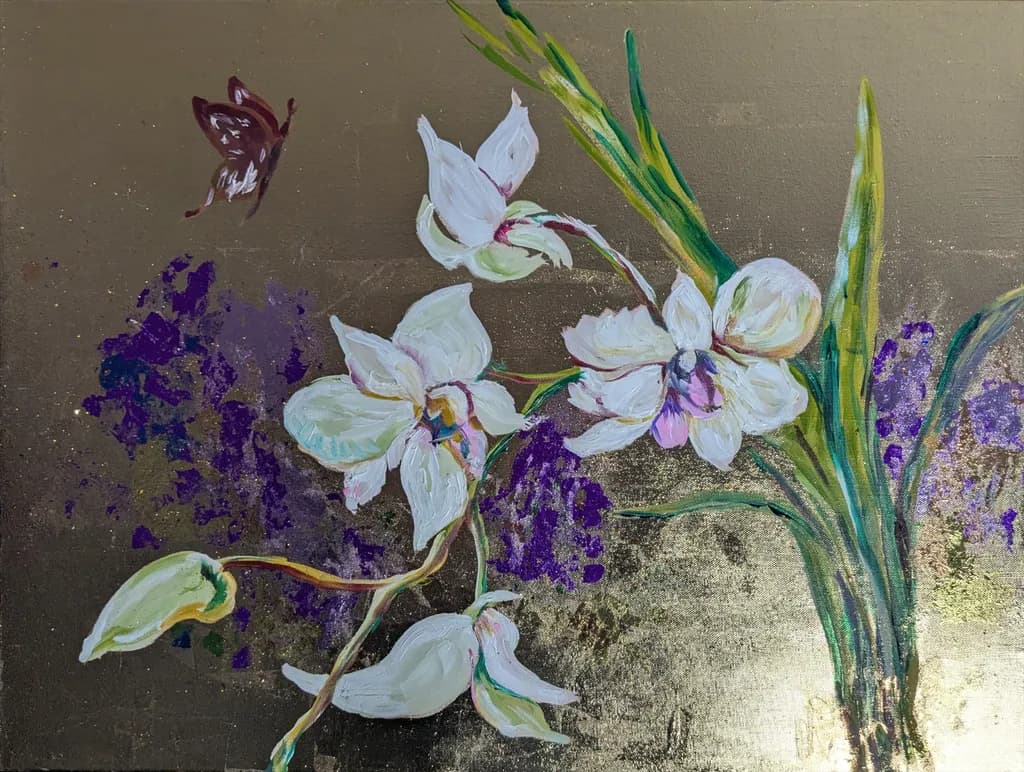 Orchids in Gold Light