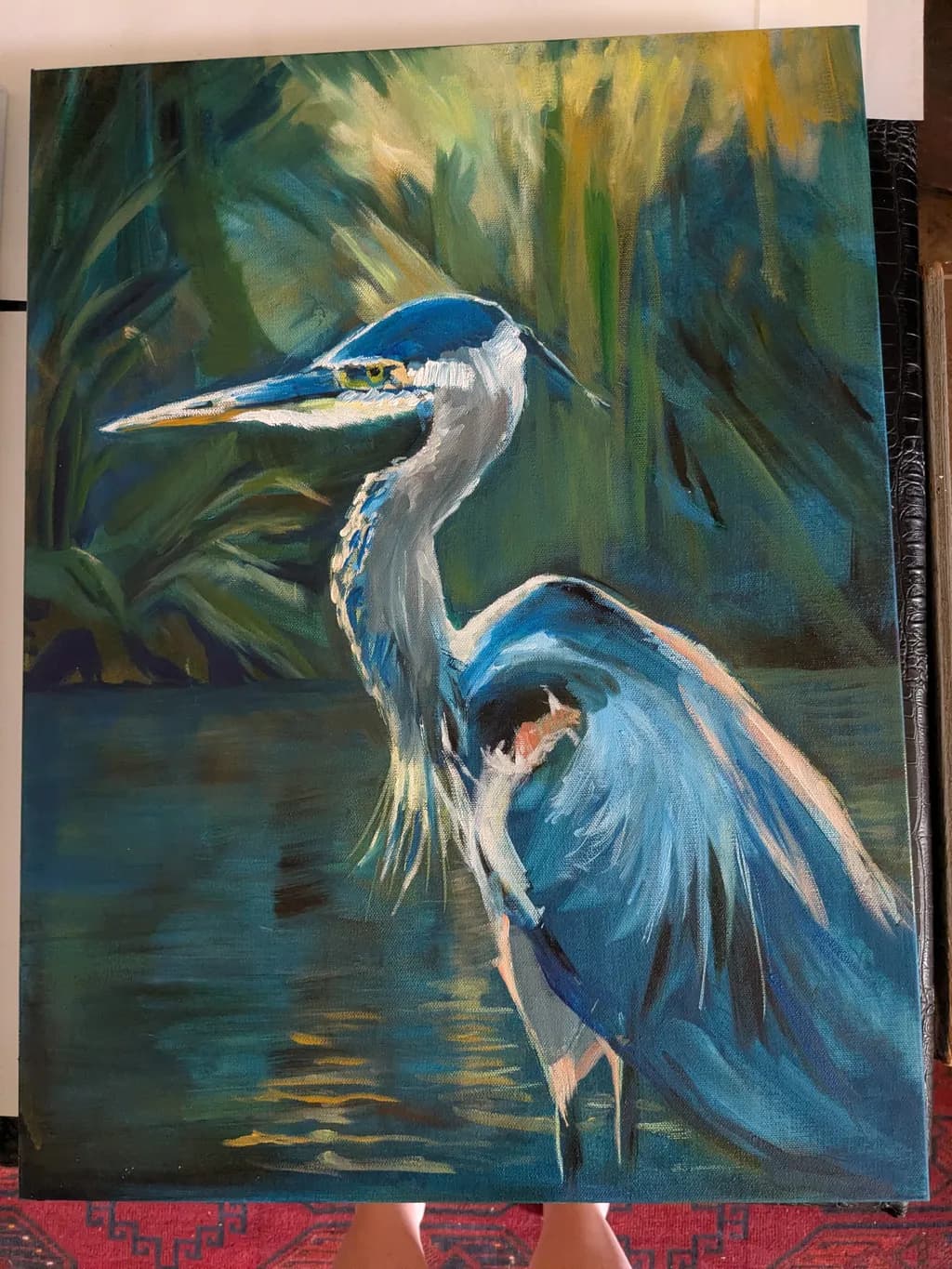 Blue Heron in the Reeds