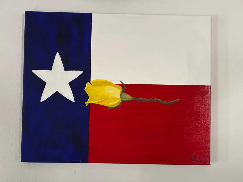 Texas Rose Flag