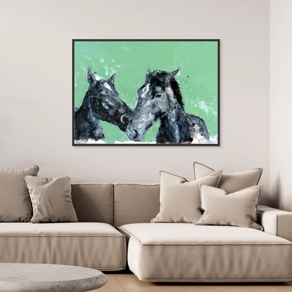 Equestrian Horses Kissing