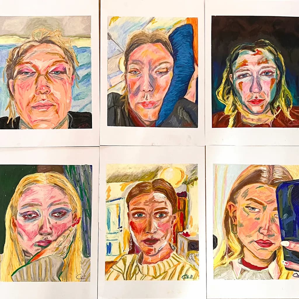Physiognomy of grief / day 1, 4, 6, 8, 15, 27.