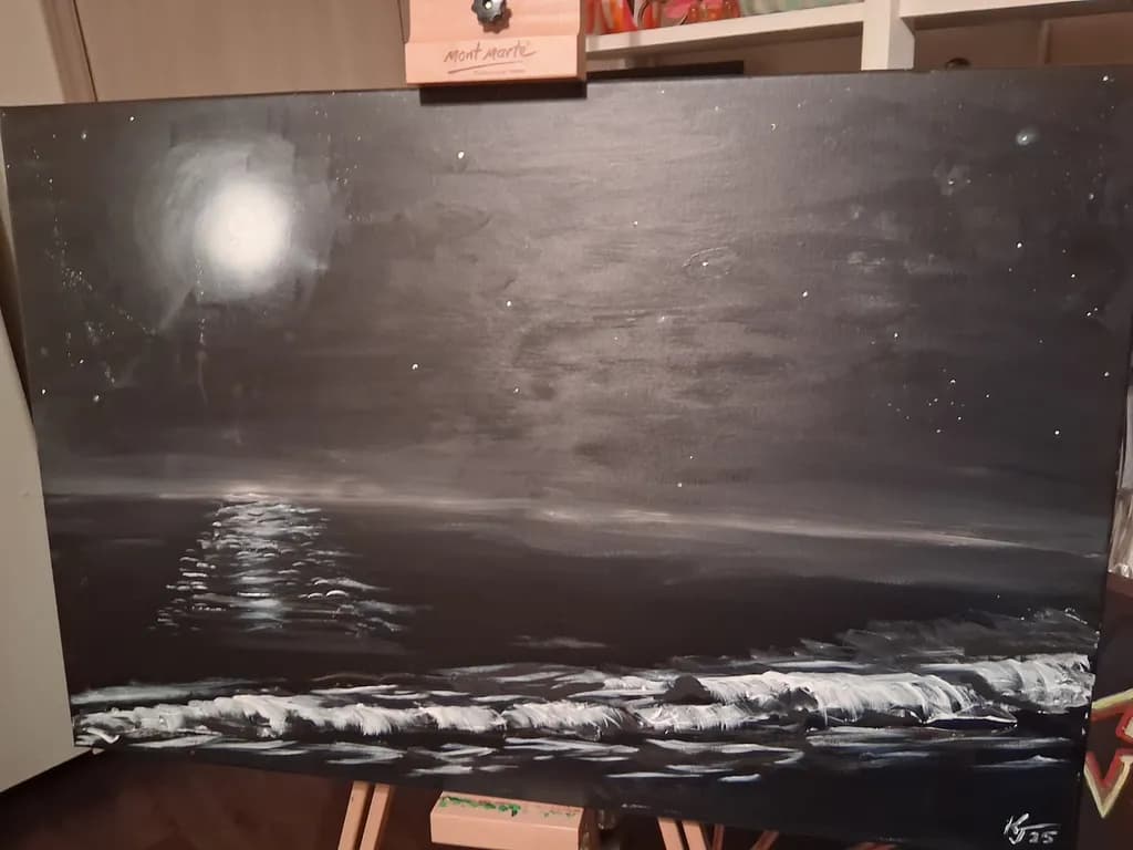 Moonlit Ocean Breakers