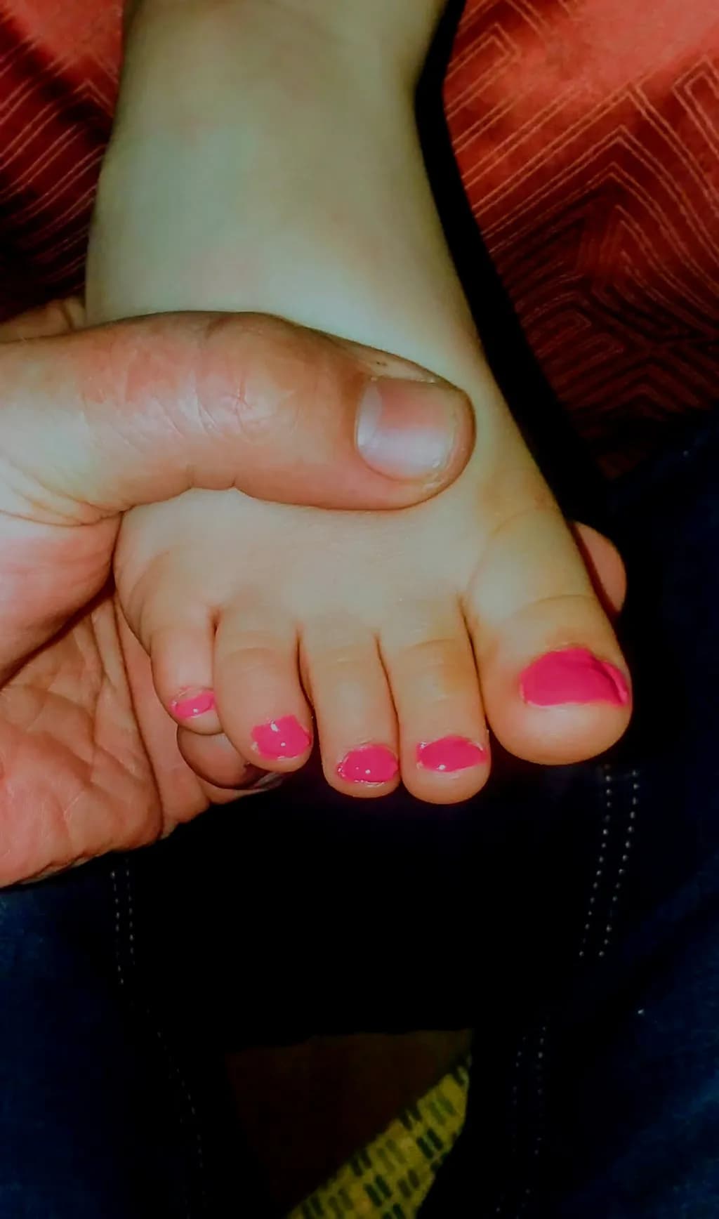 My daughters toes 1st day of school