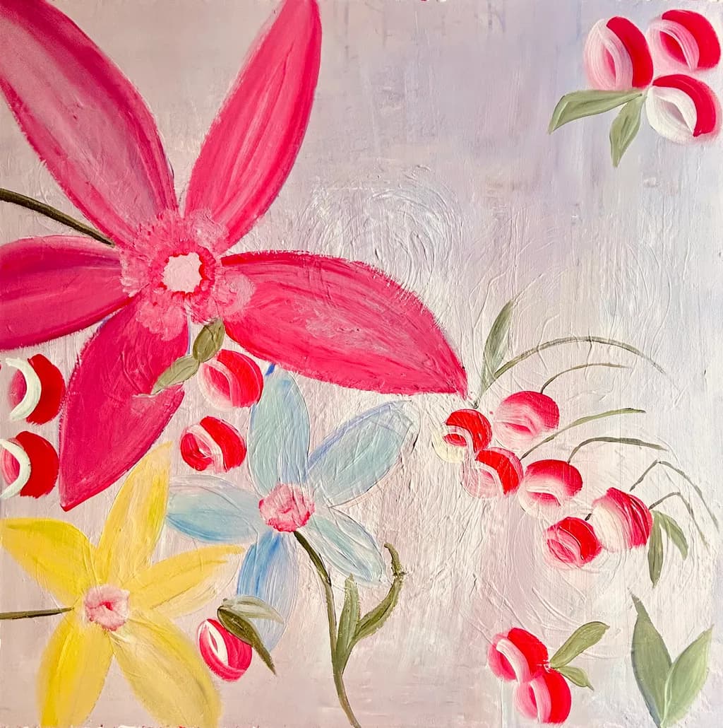 Painted Posies 36x36x1.5”