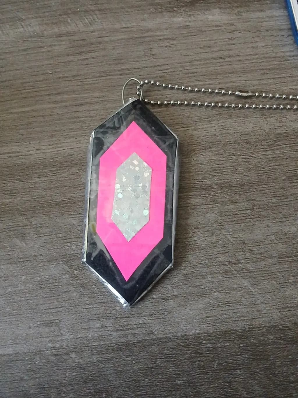 Pink Geometric Pendant