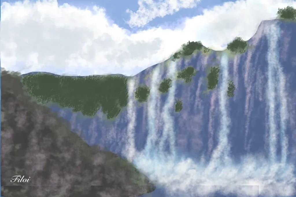 Cascading Mountain Falls