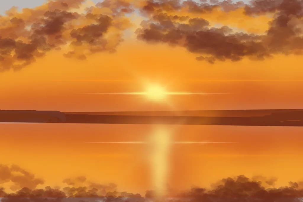 Golden Horizon Sunset