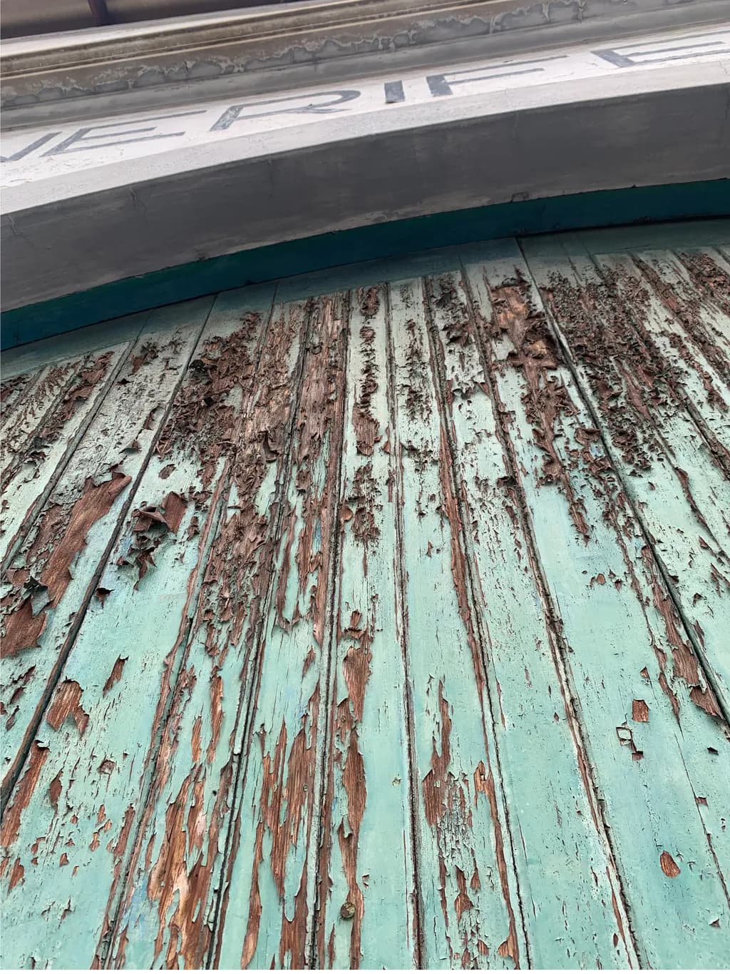 Peeling Turquoise Door