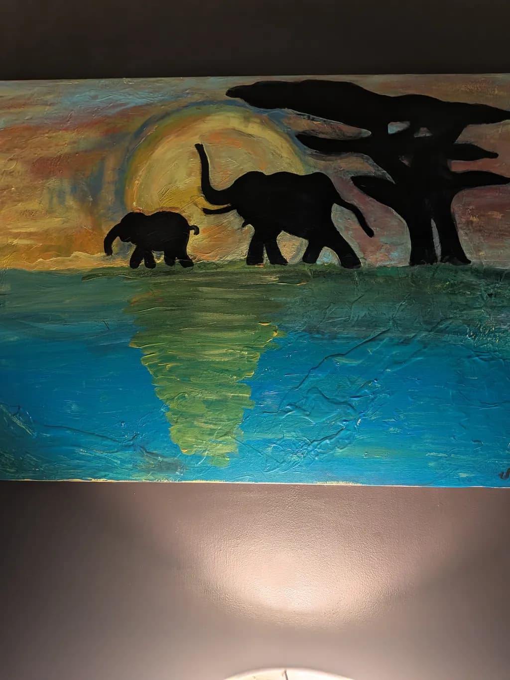 Elephants at Sunset
