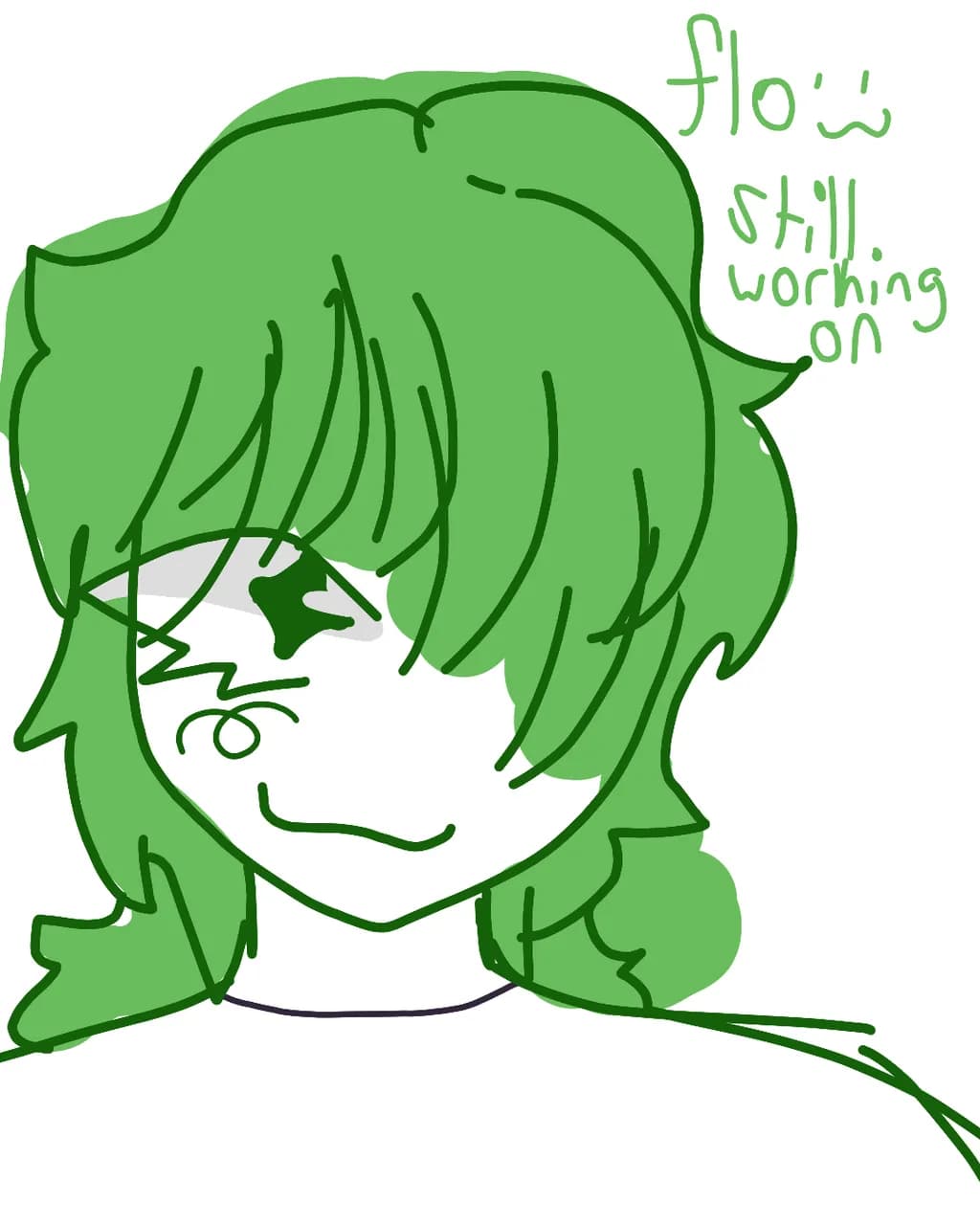 Green-Haired Sketch
