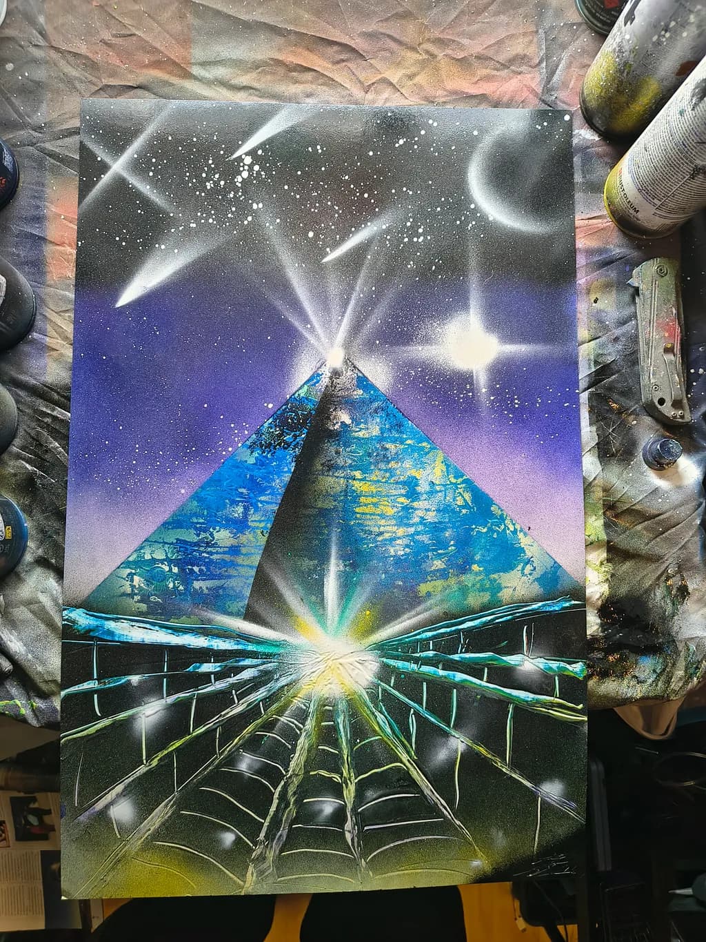 Starlit Pyramid Passage