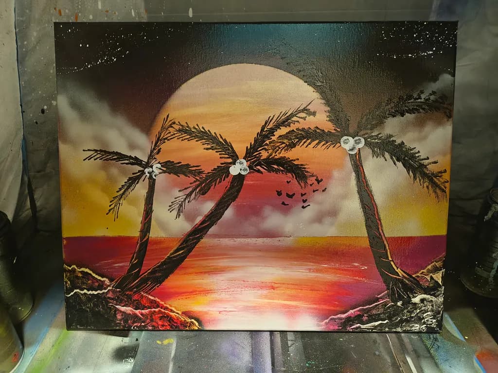 Tropical Palm Sunset