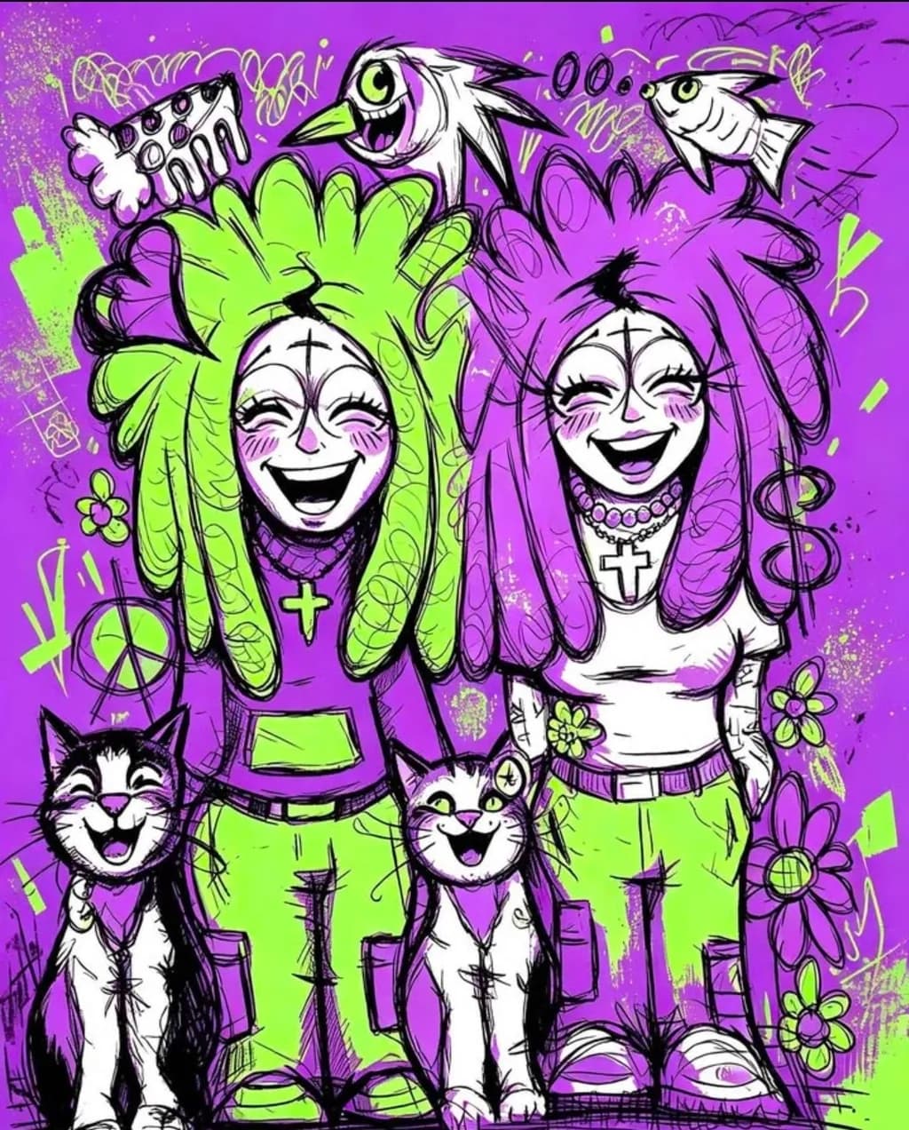 Neon Cat Coven