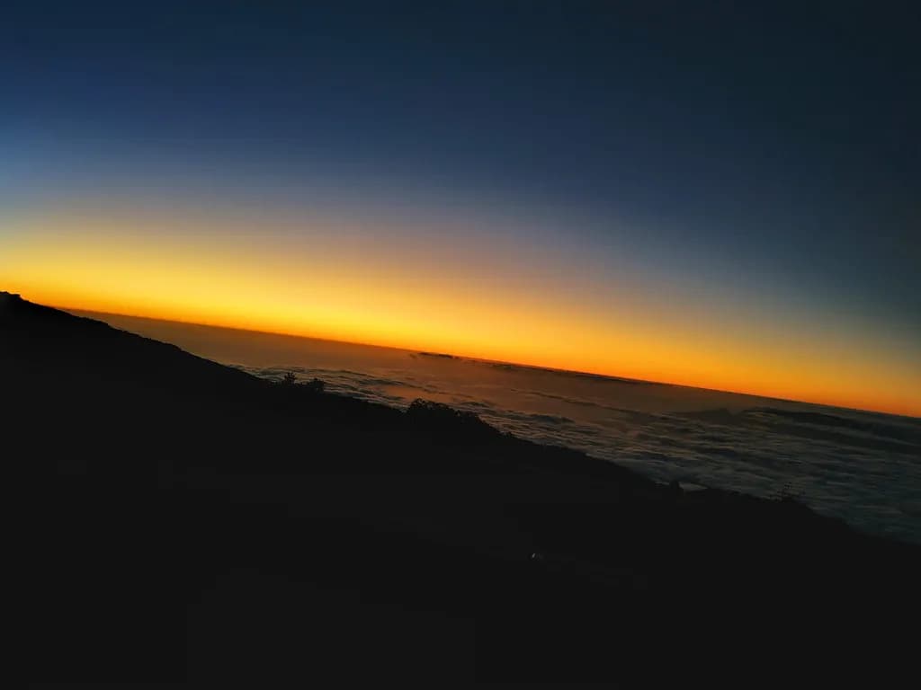 Volcano sunset