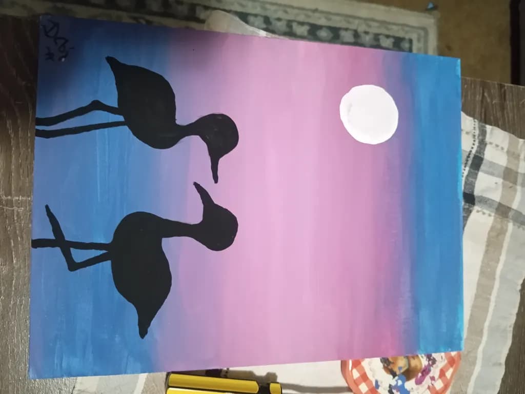 Birds Beneath the Moon