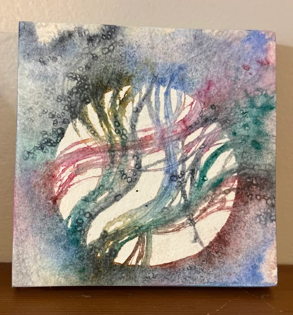 Textured Watercolor Bloom