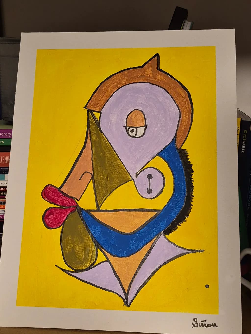 Golden Cubist self Portrait