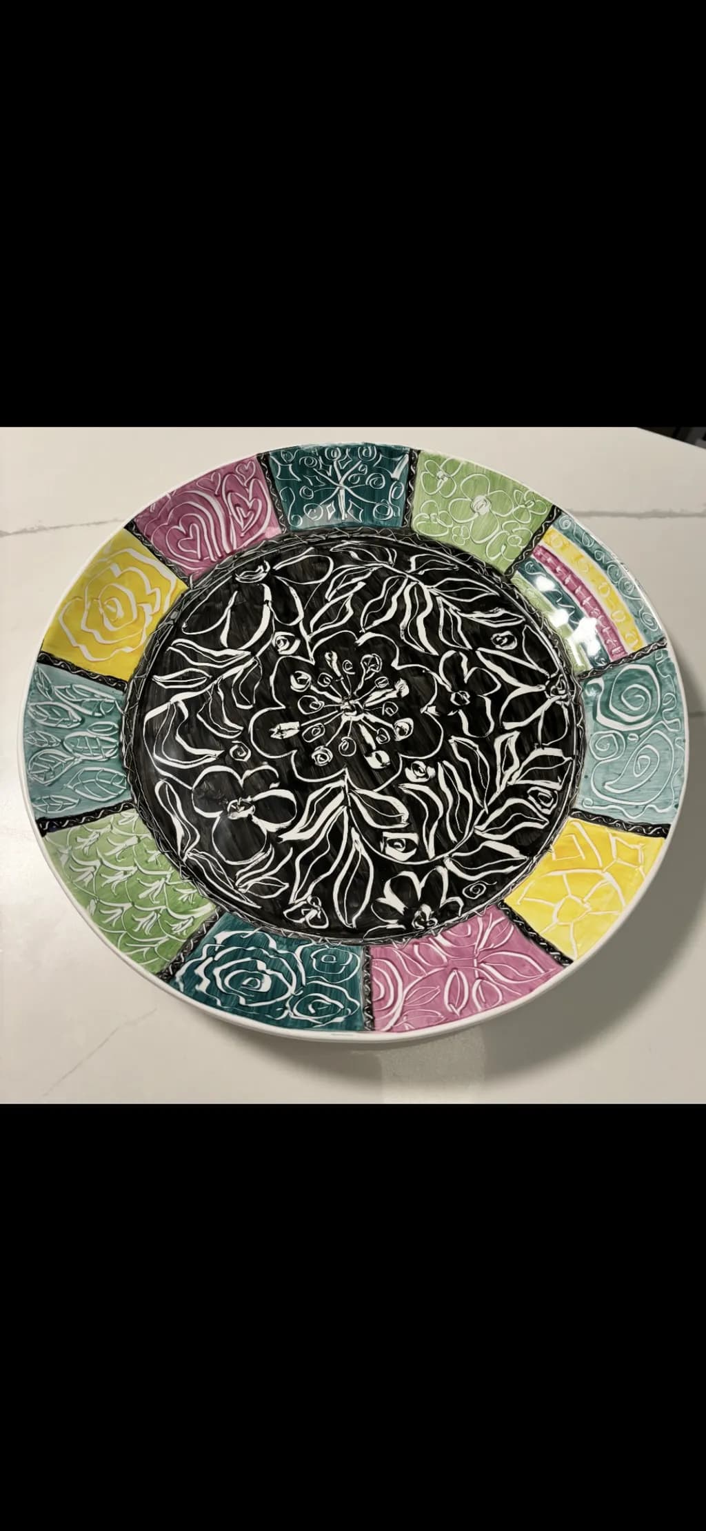 Floral Mosaic Plate