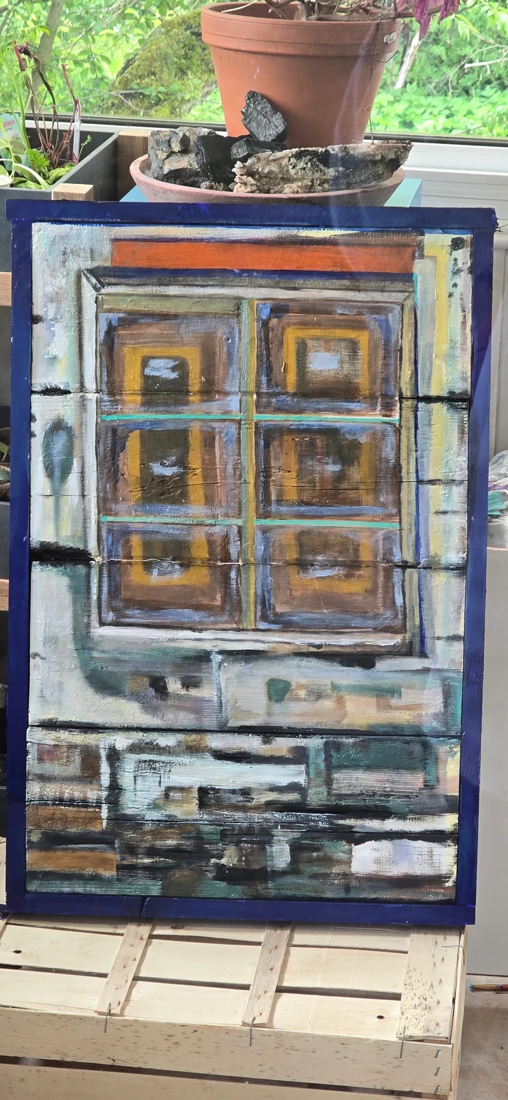 Weathered Window Grid