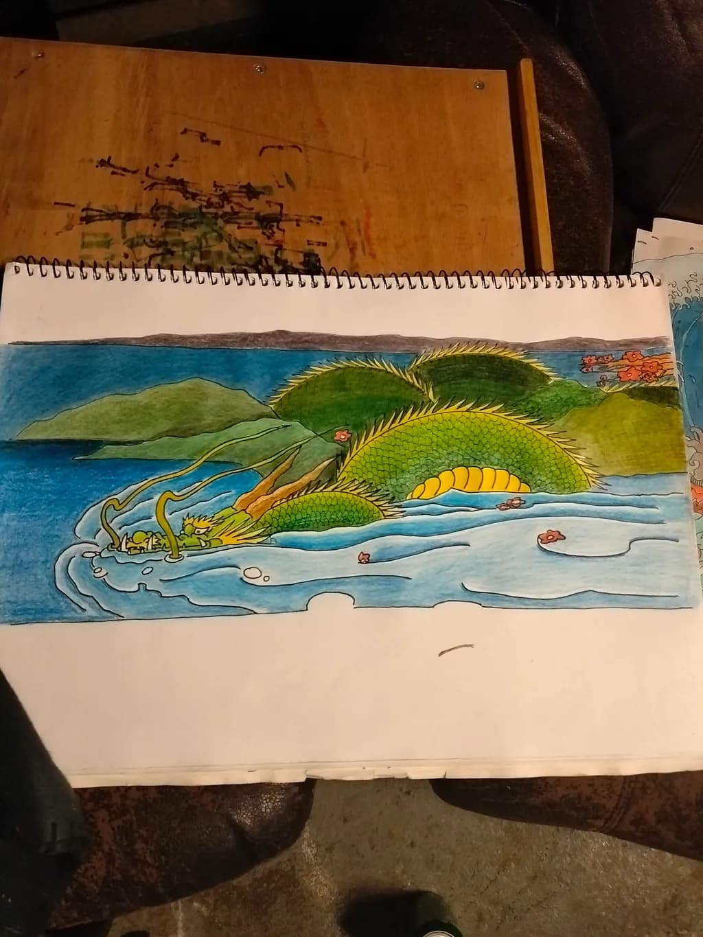Dragon at the Waterfall