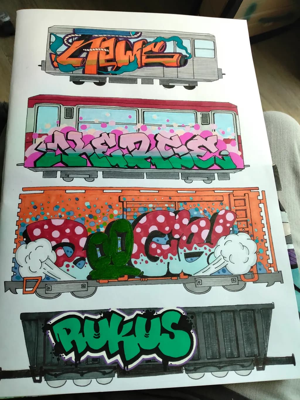Graffiti Train Cars