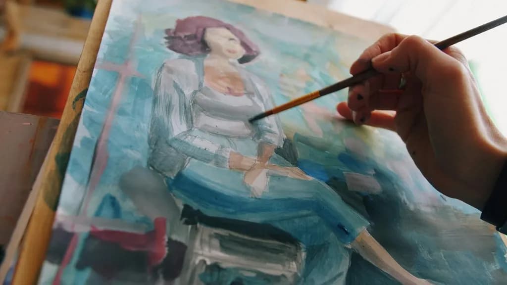 Figure in Blue