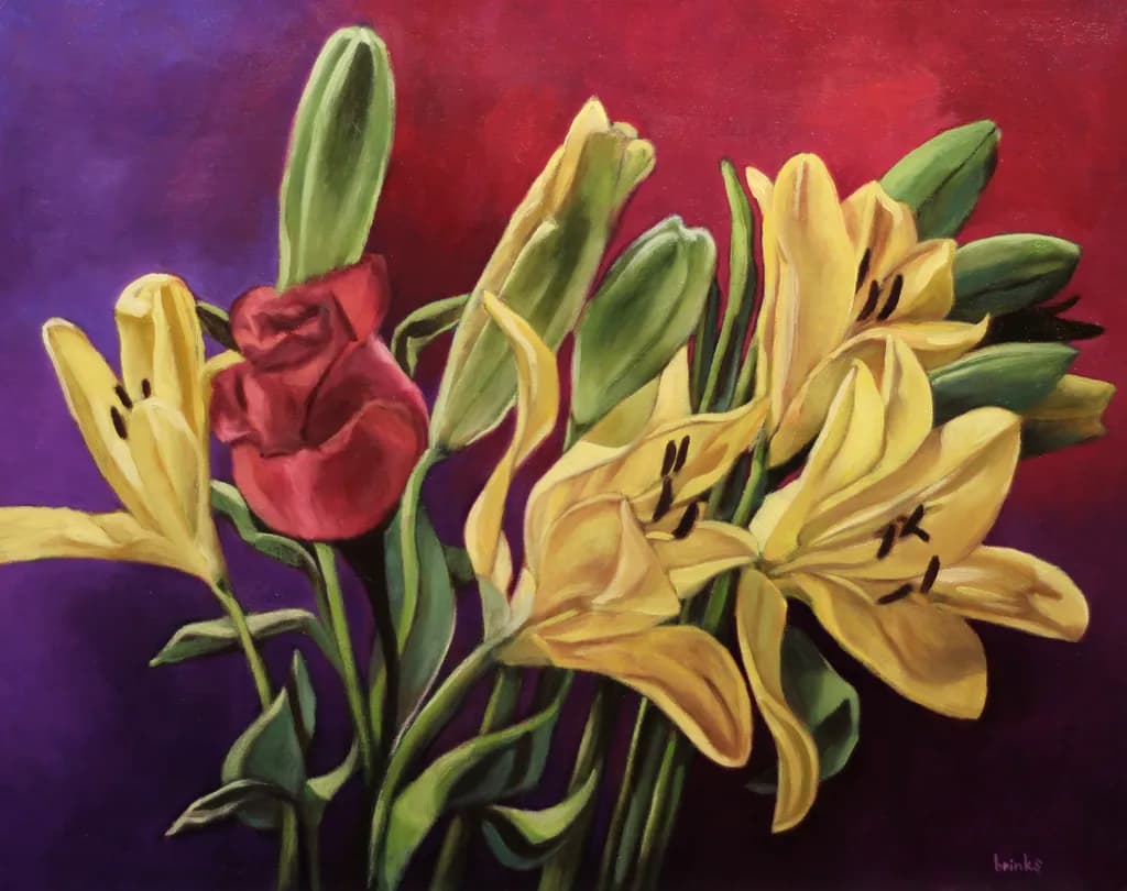 Rose and Lilies