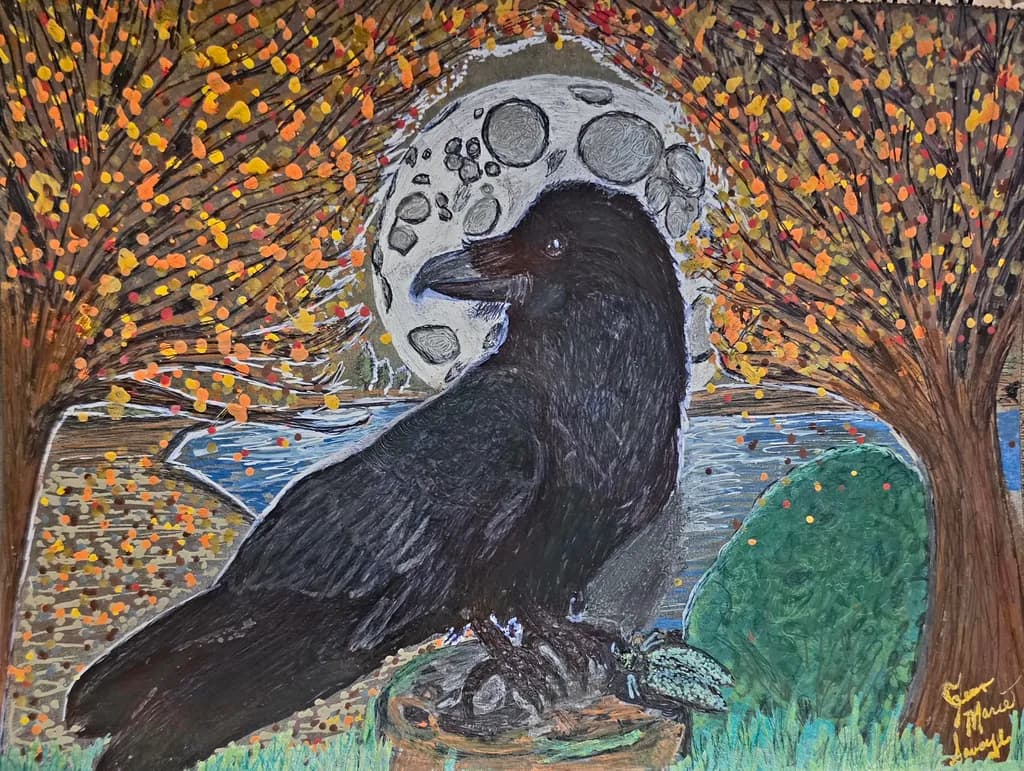 Raven Under the Moon