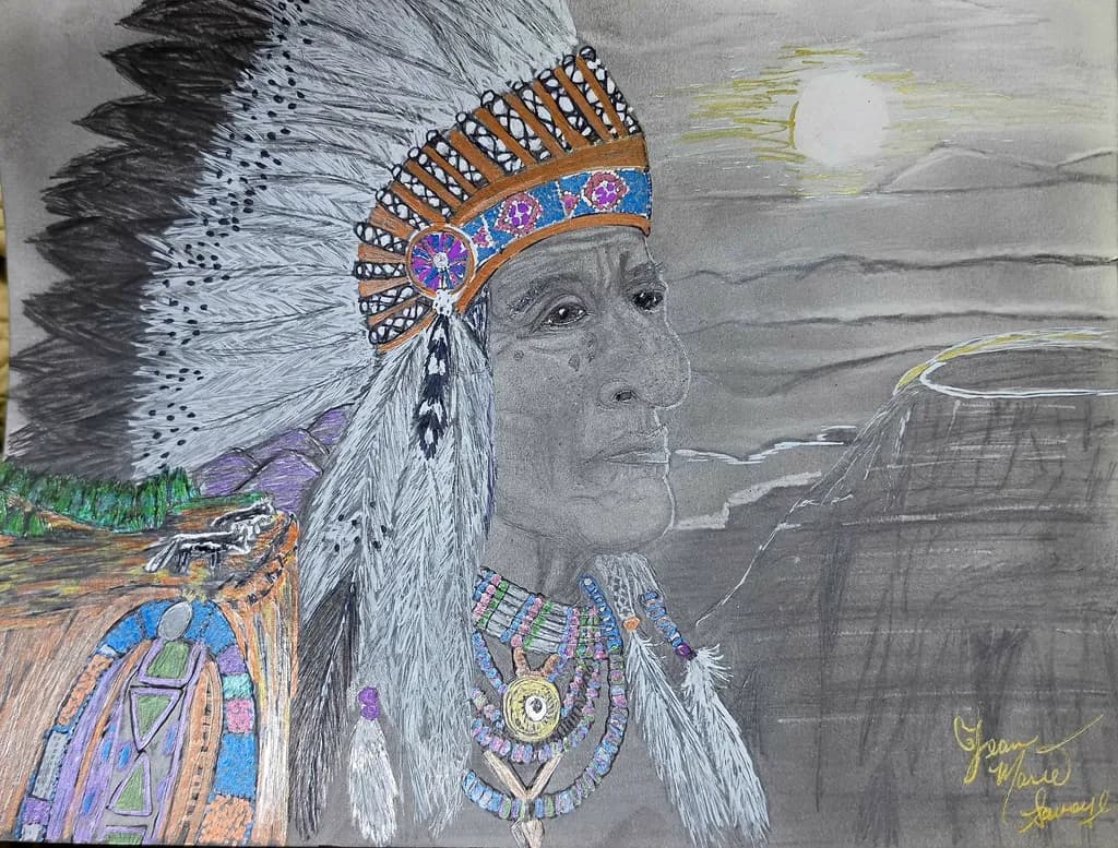 Feathered Headdress Portrait
