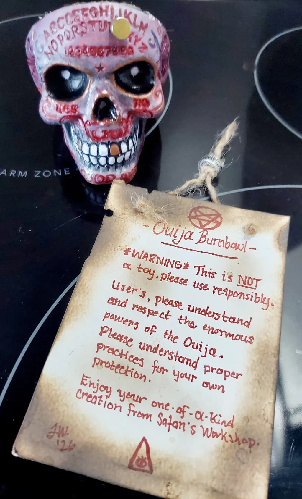 Ouija Skull Warning