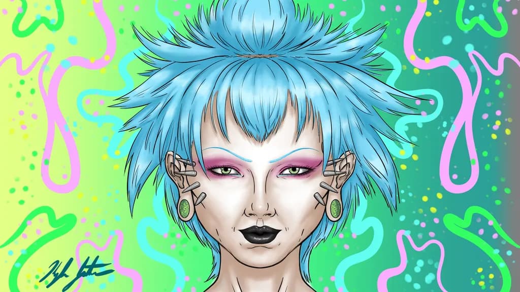 Neon Punk Portrait