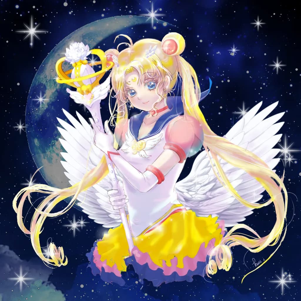 Moonlit Winged Guardian